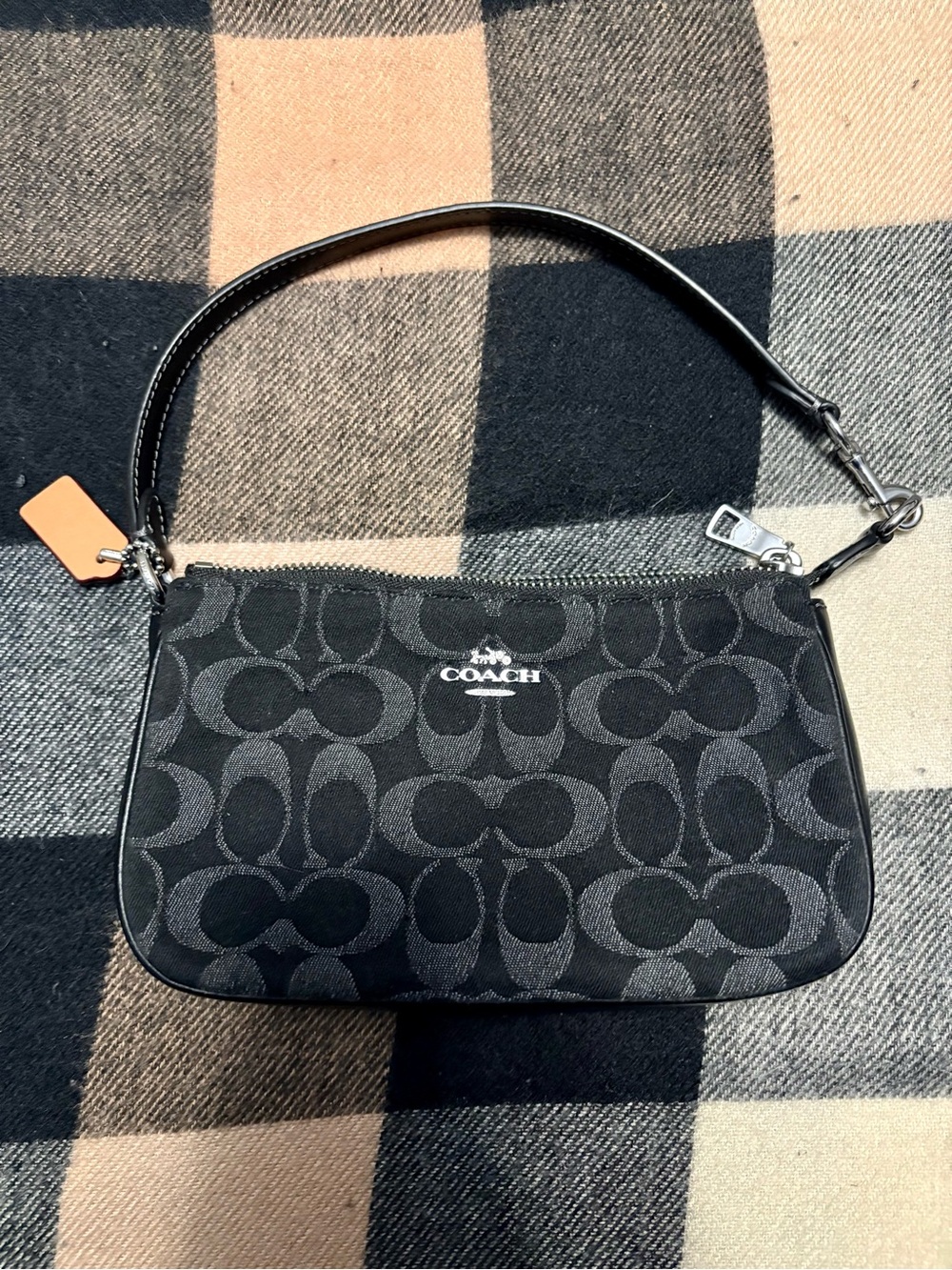 Coach Signature Black Denim Nolita